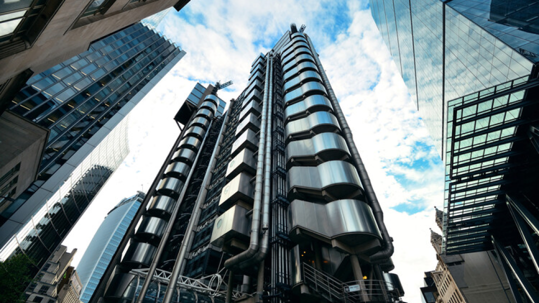 Wide angle photograph of Lloyds of London